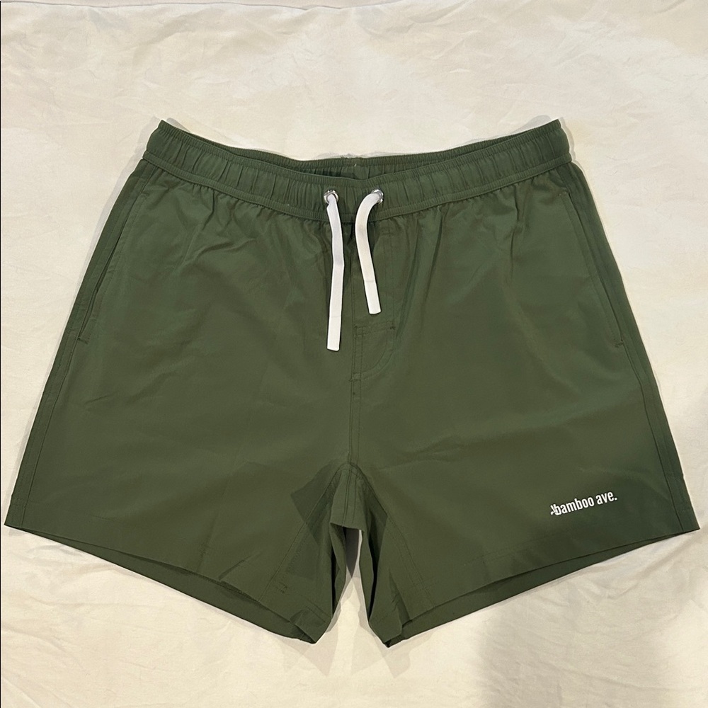 BAMBOO AVE Green Men's Hybrid Shorts No Liner